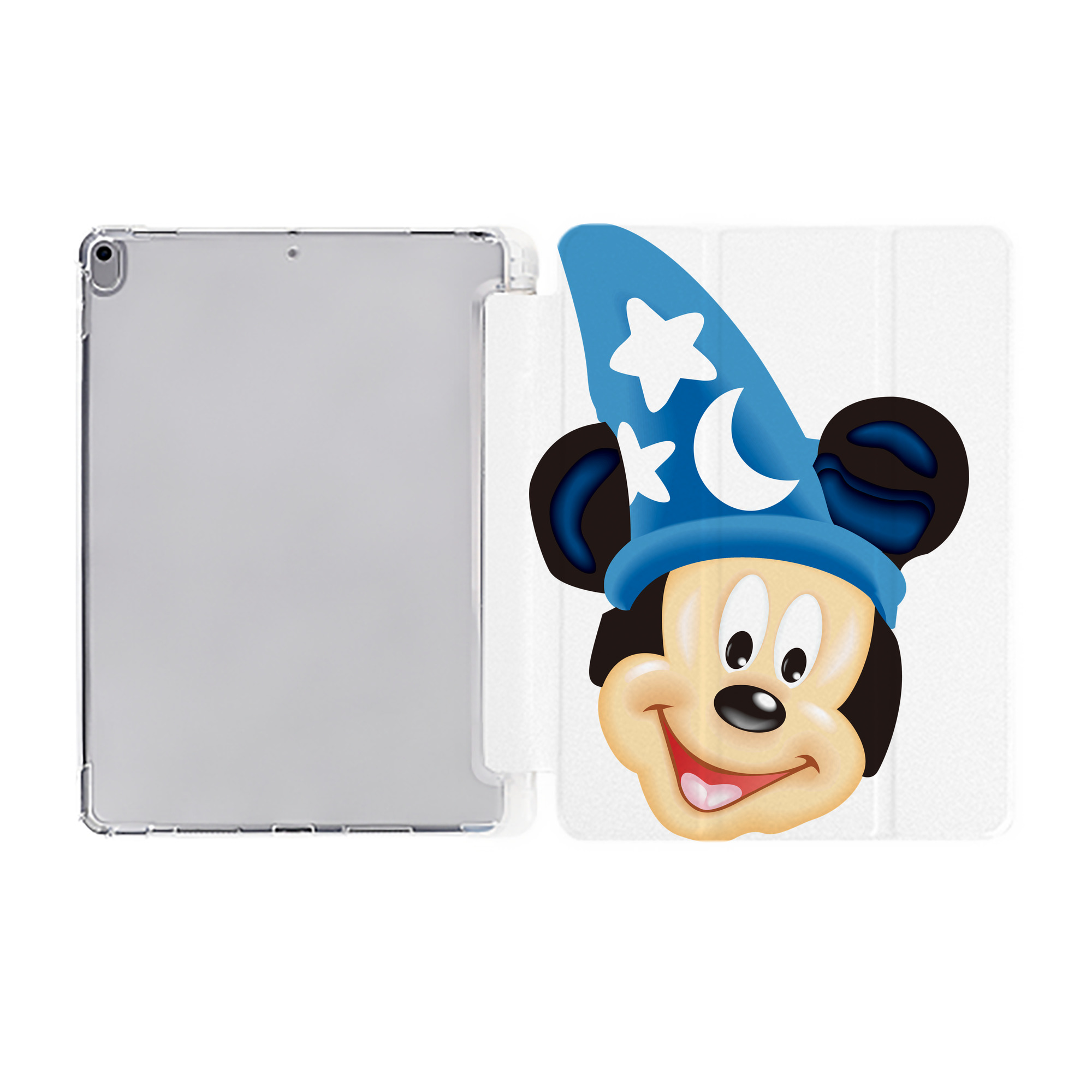 （画像用） ミッキーマウス Mickey Mouse IPad ケース ペン収納付き 三つ折りスタンド PUレザー×シリコン 対応機種9.5/10.5/10.9インチ